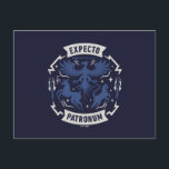 Expecto Patronum Vintage Silhouette Graphic Postcard<br><div class="desc">Channel the power of light with this bold Expecto Patronum design, inspired by one of the most iconic spells in the wizarding world. Featuring a striking crest-style composition with majestic Patronus forms, lightning bolt accents, feathers, and sparkling magical details, this artwork captures the strength and protection embodied by the Patronus...</div>