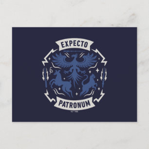 Expecto Patronum Vintage Silhouette Graphic Postcard
