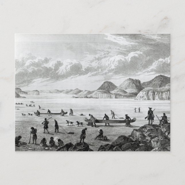Expedition passing through Point Lata on the Postcard (Front)