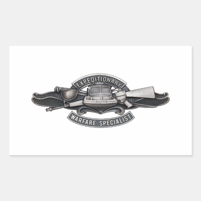 Expeditionary Warfare Specialist Rectangular Sticker (Front)