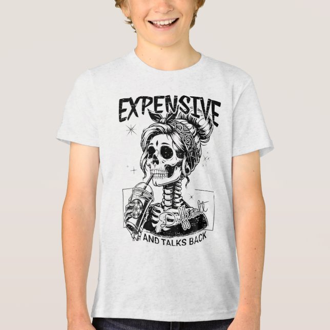 Expensive Difficult And Talks Back Mothers Day Ske Tri-Blend Shirt (Front)