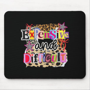 Expensive Difficult Vintage Mixed Media Design Mouse Pad