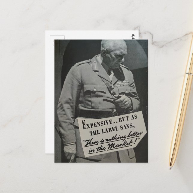 Expensive Man Collage Postcard (Front/Back In Situ)
