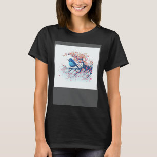 Experience Nature s Beauty with Blue Bird on Japan T-Shirt
