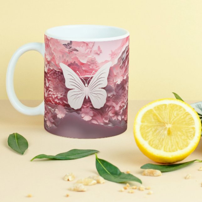 Experience the Magic: 3D Butterfly Coffee Mug (Creator Uploaded)