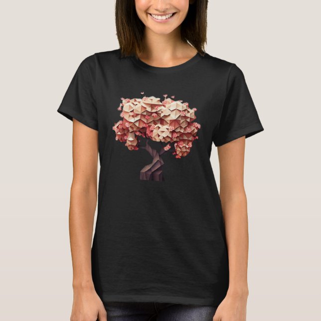 Experience the Magic of Cherry Blossoms Poly Vecto T-Shirt (Front)