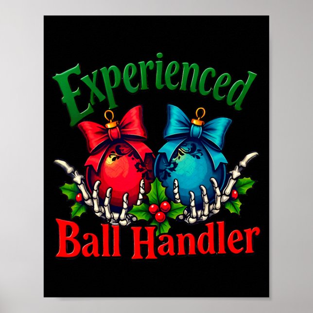 Experienced Ball Handler Funny Christmas Saying Me Poster (Front)