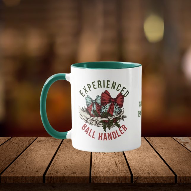 Experienced Ball Handler, Skeleton Christmas Green Mug (Creator Uploaded)