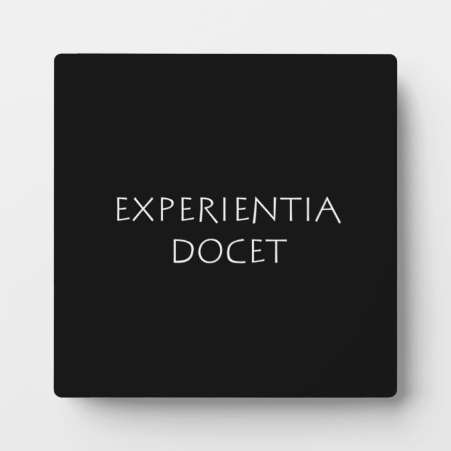 Experientia docet plaque (Front)