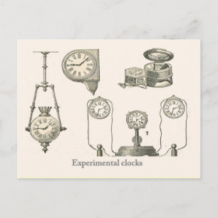 Experimental clocks postcard