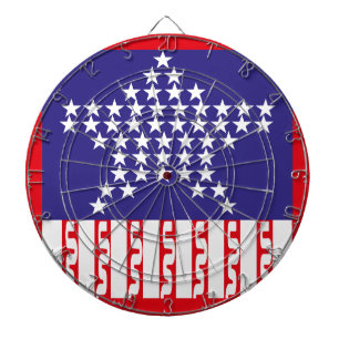 EXPERIMENTAL LOVE USA FLAG STARS BY MASANSER DARTBOARD