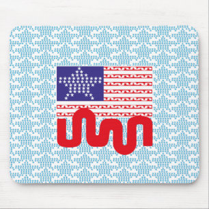 EXPERIMENTAL LOVE USA FLAG STARS BY MASANSER MOUSE PAD