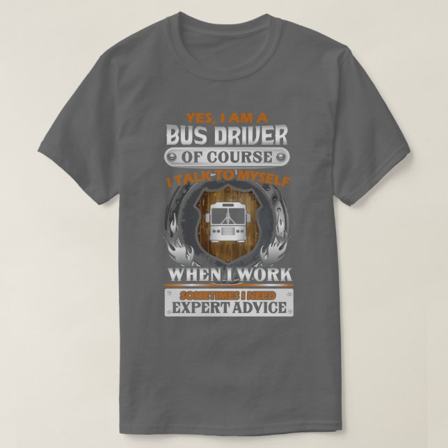 Expert Bus Driver T-Shirt (Design Front)