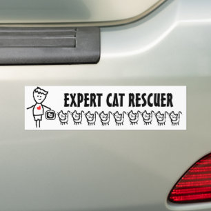 Expert Cat Rescuer Bumper Sticker