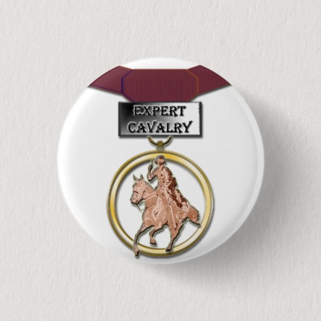 Expert Cavalry medal button (Front)