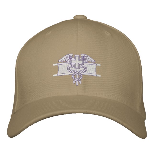 Expert Field Medical Badge Embroidered Hat (Front)