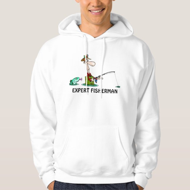 EXPERT FISHERMAN FUNNY FISHING HOODIE (Front)