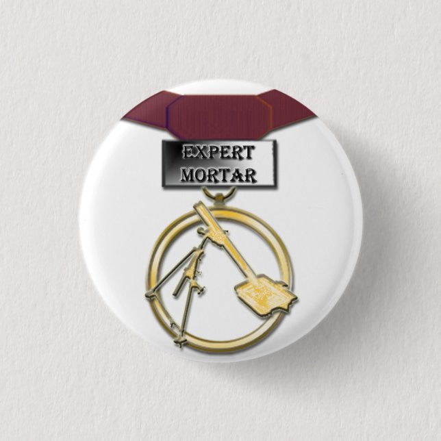 Expert Mortar medal button (Front)