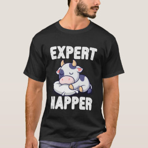 Expert Napper Cute Sleeping Cow Funny Animal T-Shirt