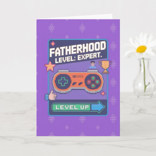 Expert - Retro Gamer Dad Card (Small Plant)