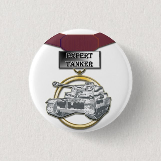 Expert Tanker medal button (Front)