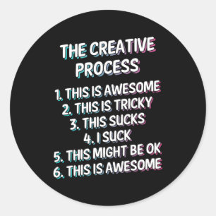 Explanation About The Creative Process Classic Round Sticker