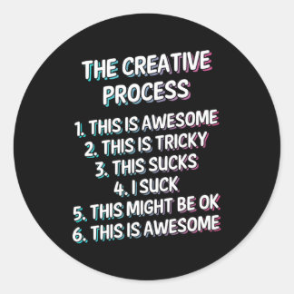 Explanation About The Creative Process Classic Round Sticker