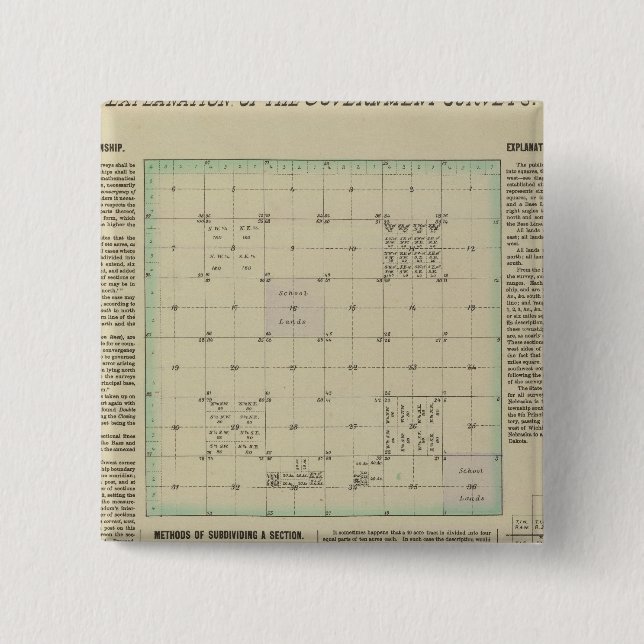 Explanation of Government Surveys 15 Cm Square Badge (Front)