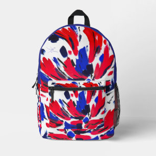 Exploded flower printed backpack