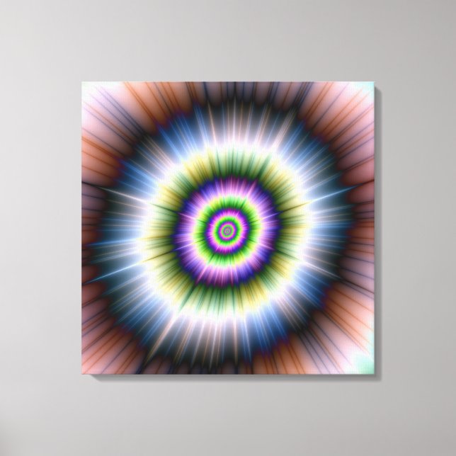 Exploding Blue Green and Pink Canvas Print (Front)