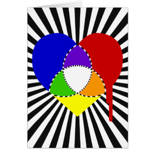 exploding colour chart heart