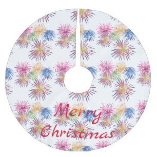 Exploding Fireworks Thunder_Cove Brushed Polyester Tree Skirt