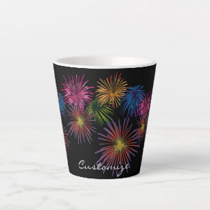 Exploding Fireworks Thunder_Cove Latte Mug