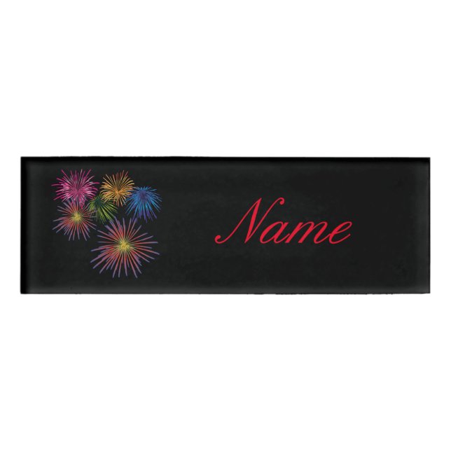 Exploding Fireworks Thunder_Cove Name Tag (Front)