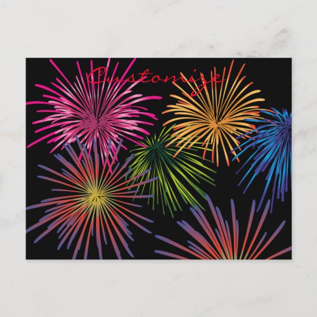 Exploding Fireworks Thunder_Cove Postcard (Front)