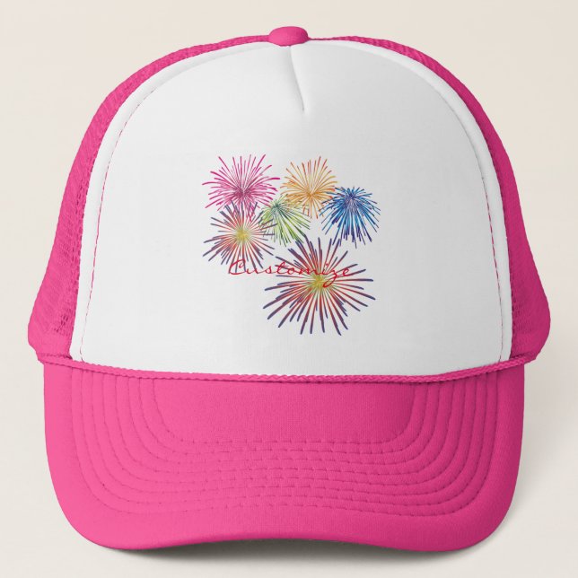 Exploding Fireworks Thunder_Cove Trucker Hat (Front)