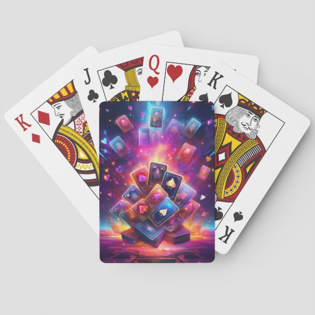 Exploding Neon  Playing Cards (Back)