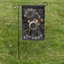 Exploding New Year Clock Flag