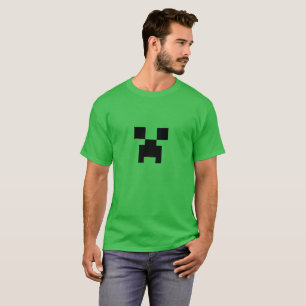 Exploding Pixel Face T-Shirt – Blocky Style