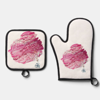 Exploding Pomegranate Studio Art Oven Mitts Oven Mitt & Pot Holder Set