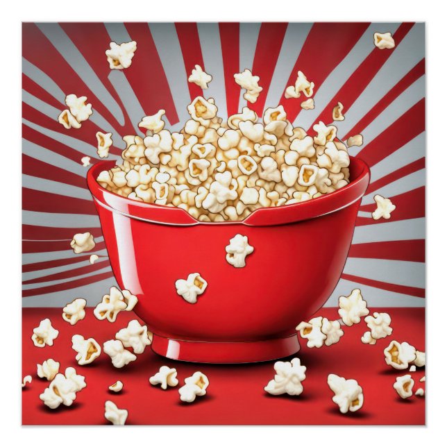 Exploding Popcorn Bowl Poster (Front)