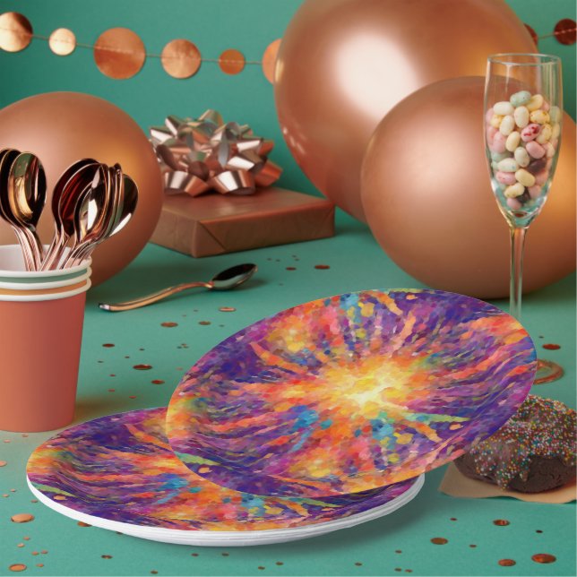 Exploding Star Paper Plate (Multi)