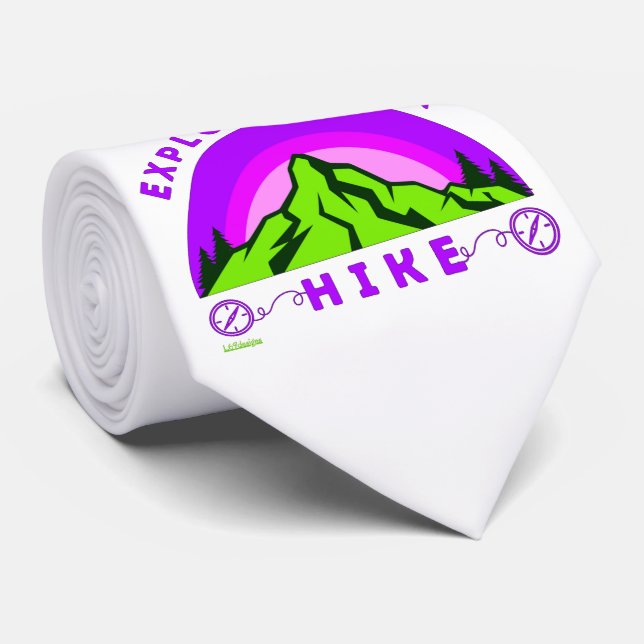 EXPLORATION HIKE mountaineer hiker gift     Tie (Rolled)