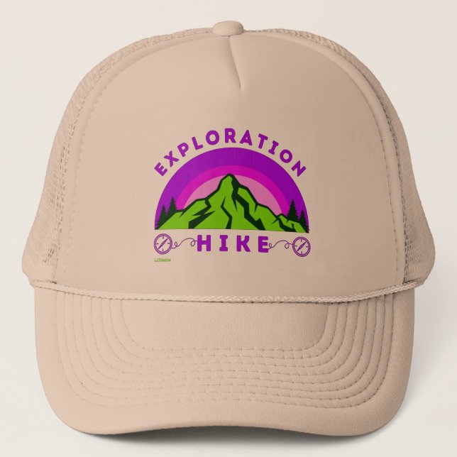 EXPLORATION HIKE mountaineer hiker gift   Trucker Hat (Front)