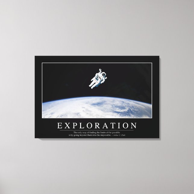 Exploration: Inspirational Quote 1 Canvas Print (Front)