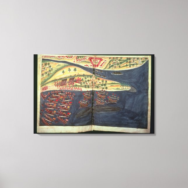 Exploration map of Surat Canvas Print (Front)