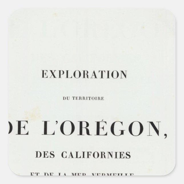 Exploration of Oregon 3 Square Sticker (Front)
