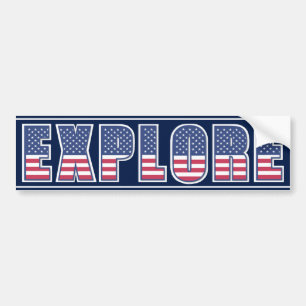 Explore Americana Edition Bumper Sticker