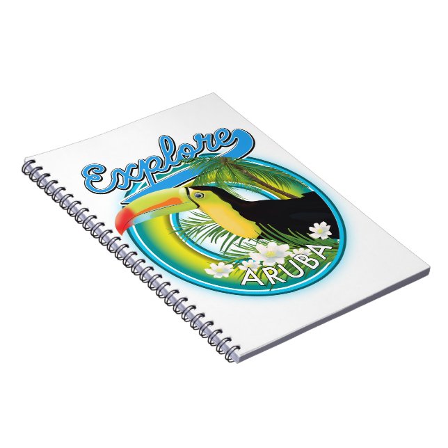 Explore Aruba travel logo Notebook (Right Side)
