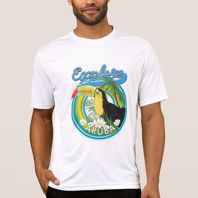 Explore Aruba travel logo T-Shirt (Front)